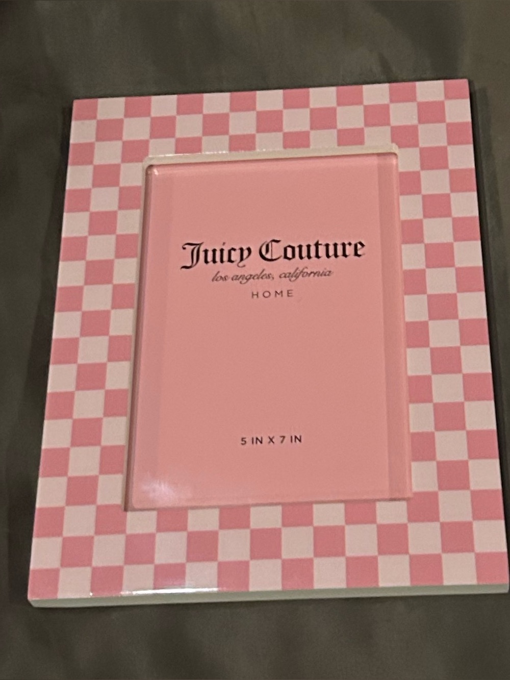 Juicy Couture Pink and White Checkerboard Frame. Brand New, Never used❤️